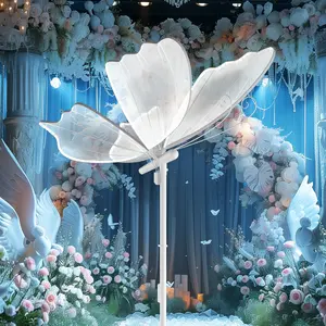 TACAHE Butterfly Floor Lamp - 3 Color Temp & Dimmable - Inline Cord Switch - Wedding Decoration - Atmosphere Lighting for Banquet, Birthdays, Party - (27" Wings / 70" Height) - 20W - 1 Pack