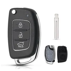 Flip Key Shell Replacement, Compatible with Hyundai Santa Fe, Sonata, Ix25, Ix35, Ix45, Tucson, Accent, Verna, Solaris, Elantra