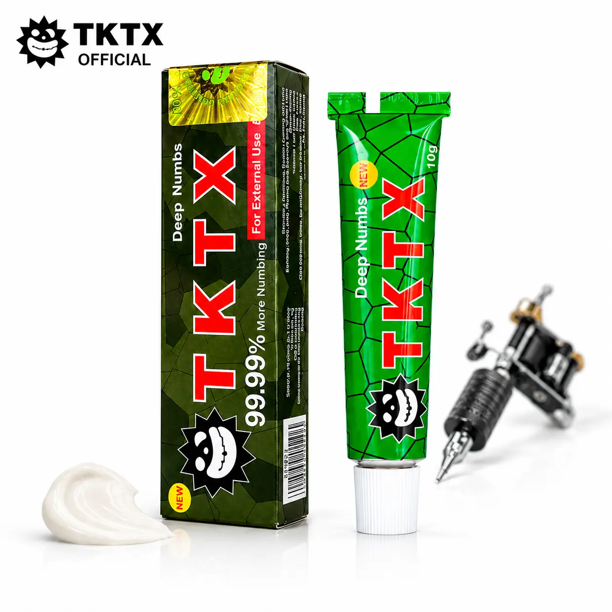 TKTX 10g Pre-Tattoo Numbing Cream, Smooth-Texture Topical Skin Preparation Cream for Tattoo, Microblading and Body Art Sessions