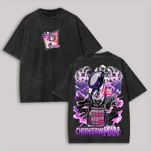 Chainsaw Man Reze Bomb Devil Printed Unisex Washed T-Shirt 16