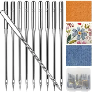 30PCS Universal Heavy Duty Sewing Machine Needles Sizes 110/18 100/16 90/14 for Thick Fabric Leather Jeans Canvas Embroidery