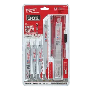 Milwaukee 49-22-1129 SAWZALL® Demolition Blade Set - 12PC (Open Box)