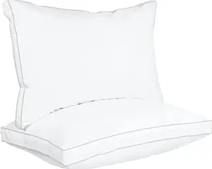 100% Cotton Pillow Set - 2 Piece for a Cozy Night's Sleep, Soft and Breathable Fabric