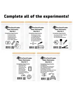 Make: Electronics Mini Kits (3rd Ed) - Electronic Component Packs - Follow Experiments in Charles Platt's 3rd Edition