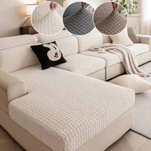 Stretchy L-Shaped Corner Sofa Cover, Elastic Printed Arc Combination Sofa Protector, Home Living Room Furniture Decoration, Elastic Sofa Slipcover