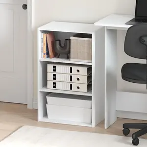 3-Tier Bookshelf - Compact Open-Shelf Cube Storage Unit, 11x17x26 in, for Living Room, Home Office