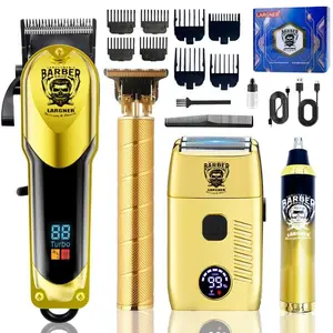 Professional 4 in 1 Kit, 1 Set Rechargeable Hair Clipper with Accessories, Hair Grooming Kit for Home & Salon Use, Barber Clippers Set, Haircutting Kit