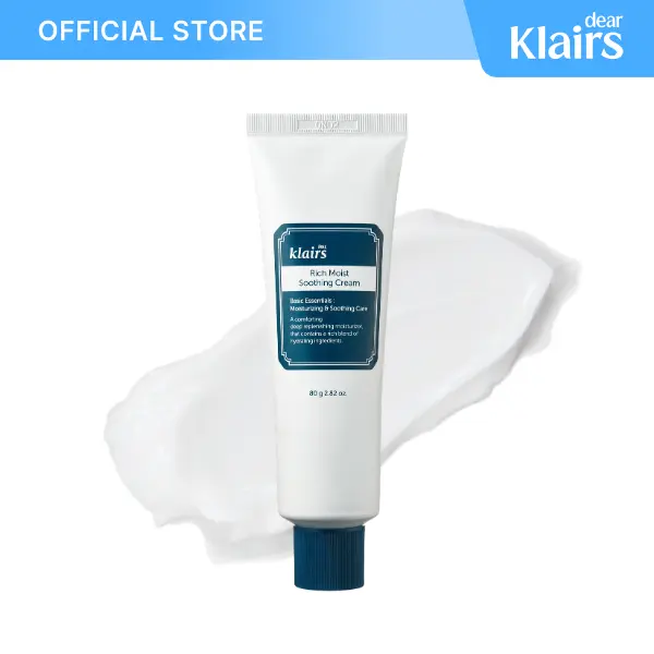 [DearKlairs] Rich Moist Soothing Cream 80g | Formerly Rich Moisture Skin Barrier Cream | Ceramide, Hyaluronic Acid, 24H Hydration, Soothing & Barrier Care, Sensitive Skin, Korean Skincare