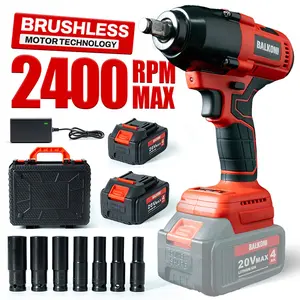 700N.m (516Ft-Lbs) Brushless Cordless Impact Wrench, High Torque Electric Impact Gun with 20V MAX 1/2*4.0Ah Battery Pack, 7 Sokcets, Fast Charger,for Home Car Tires Truck Mover Power Tools
