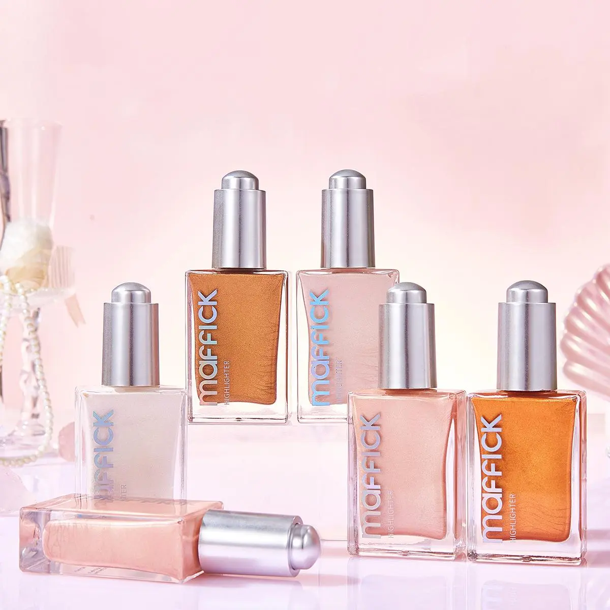 Glittering Liquid Highlighter, 1 Count Shimmering Highlighter Sticks for Face Body, Sparkling Makeup Products for Women & Girls