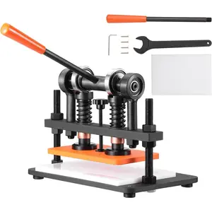 VEVOR Leather Cutting Machine, 10.2 x 5.9 in Embossing Plate Manual Die Cutter, 0.47 in Pressure Stroke Leather Embossing Machine, Dual Guide Shafts Die Cut Machine for Various of Materials