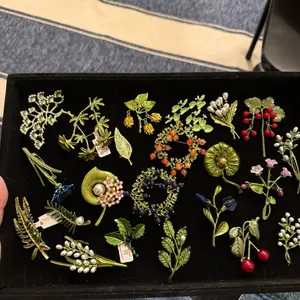 Floral hijab pins and brooch collection