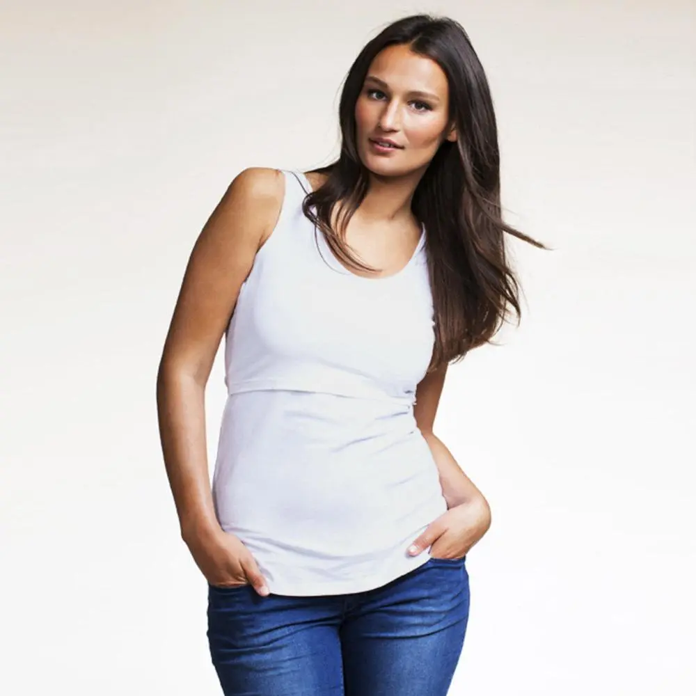 Comfortable breastfeeding maternity top, summer breastfeeding vest