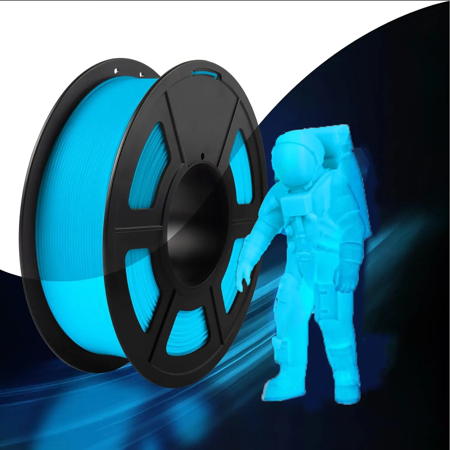 Flexible Night Glow Wire 1.75mm Tpu Long Fiber, 250g Filajoy3d 3D Printing Material, Dark Luminous Effect, Precision Control, Compatible Printers,New Year Gift,Children Toys