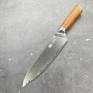 Damascus Steel Chef's Knife - Ultra Sharp for Home Professional Slicingand Kitchen Use​