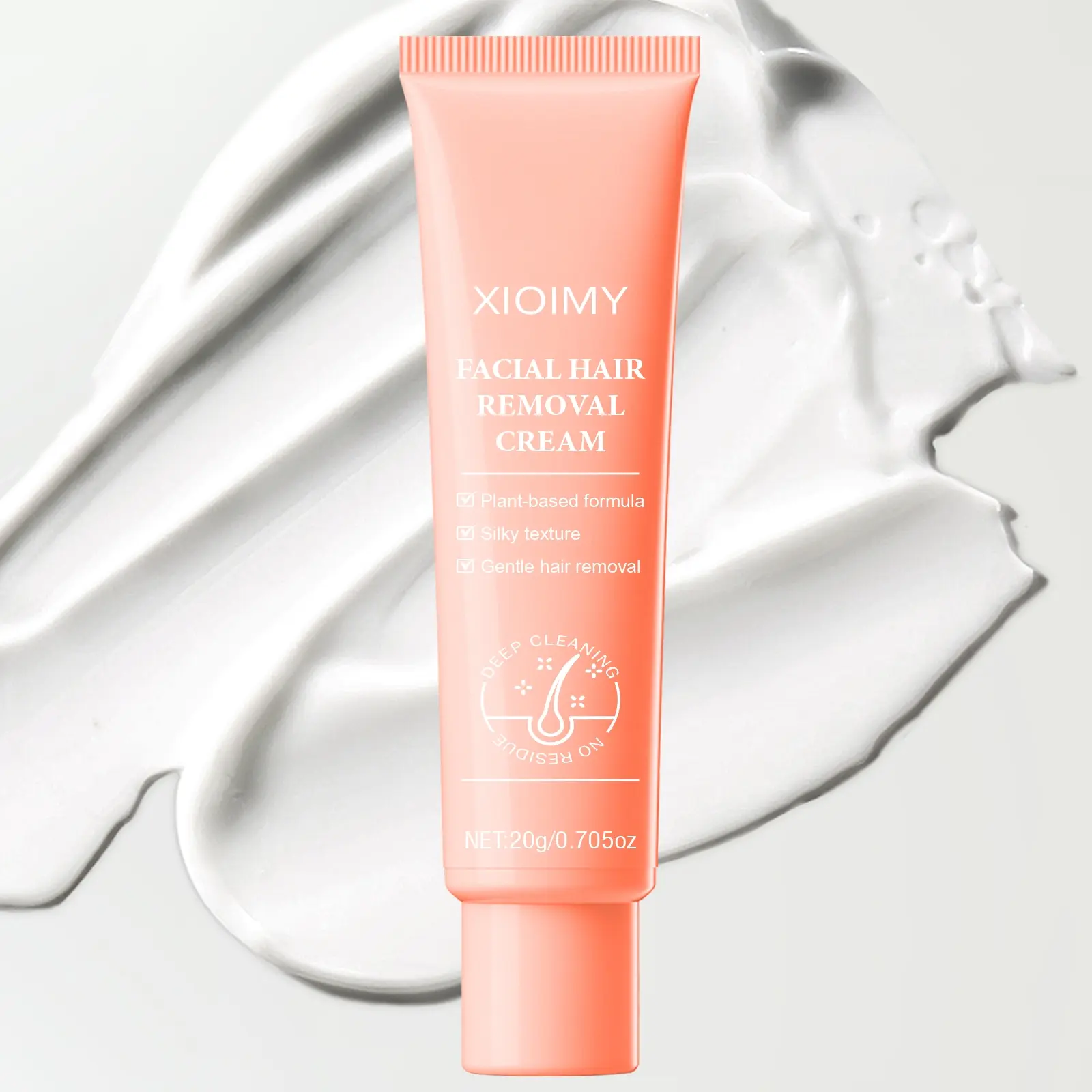 20g Lip and Facial Hair Removal Cream, Body Hair Removal, Low Allergy, Alcohol-Free, Painless, Gentle, No Residue, Suitable for Lips, Face, Arms, Armpits, Legs