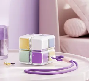 Cube Box, Convenient Box, Bag Charms Large-Capacity Portable Pill Dispensing Pill Box