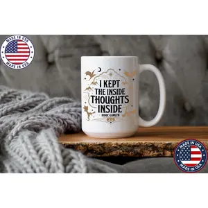 [Sale off up to 50%] Fourth Wing Merch Coffee Mug 15oz Ridoc Gamlyn Quote Reader Gifts Romantasy Book Lover Quest Squad