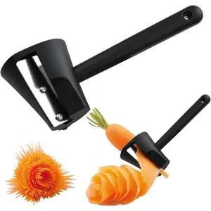 2pcs Oak Wood Carrot Peeler & Curler Shred Slicer - Suitable for Vegetables, Fruits, Garnishing, Shredding, Slicing for,, Compact for Carrots, Potatoes, Onions, Cabbage