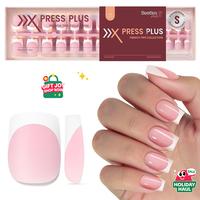 150 Pcs Pink Short Square French Tips