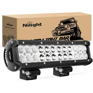 Nilight 72W 12 in Combo Beam LED Light Bar, Automotive Off Road Accessories, IP67 Rated Fog Driving Work Light for Trucks
