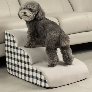 Pet stairs, dog ramps, dog stairs for high beds, step dog stairs for beds, easy to clean, not easy to collapse, suitable for small/medium/large dogs and cats, premium pet furniture, non-slip ramps, ideal for beds, sofas and car ramps