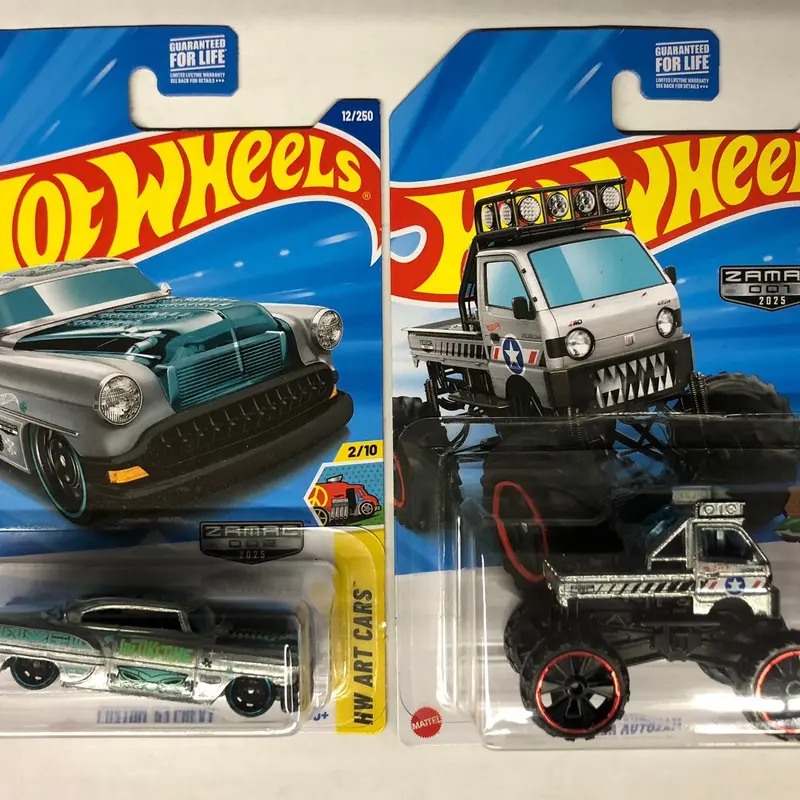 Hot Wheels 2025 Mazda Autozam ZAMAC HW Dream Garage Custom '53 Chevy ZAMAC HW Art Cars Lot Sculpture 1:64 Scale