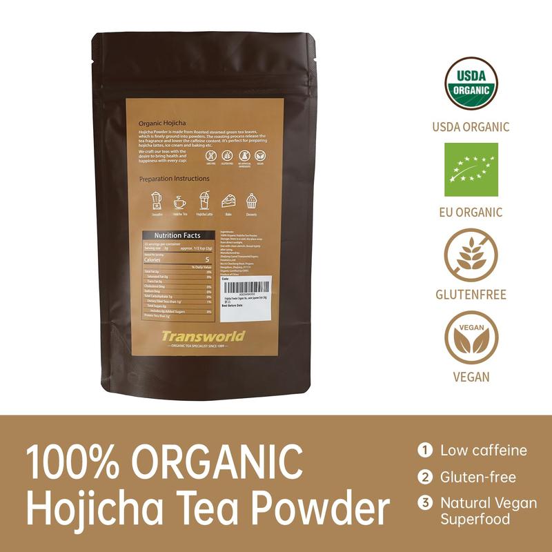 Hojicha Powder Organic Matcha Roasted Green Tea Powder Japanese Style (50g)