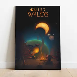 Outer Wilds Poster, Outer Wilds Map Wall Art & Fine Art Print, Home Decor, Game poster gift 02