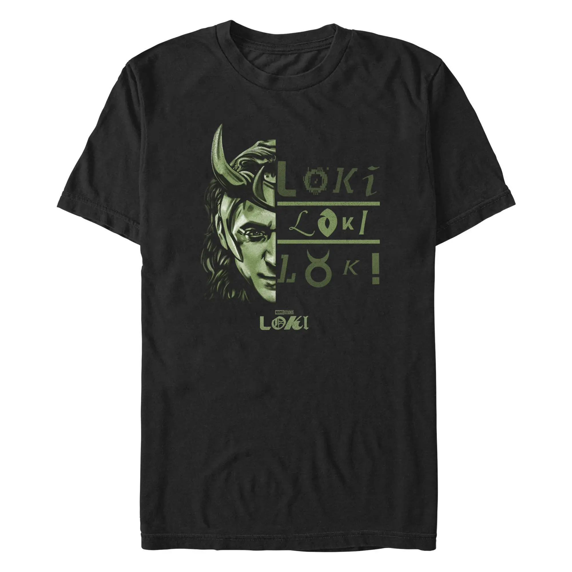 Men's Marvel: Loki Half Face T-Shirt