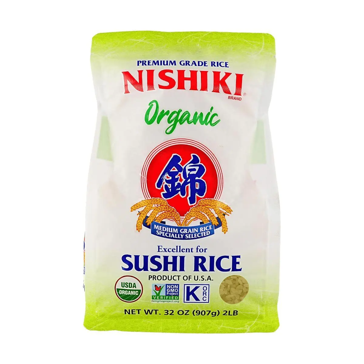 Nishiki Premium Organic Sushi Rice - 2lb (907g) Short Grain Japanese Rice for Authentic Sushi, Onigiri, and Rice Bowls Nishiki Premium Organic Sushi Rice - 2lb (907g) Short Grain Japanese Rice for Authentic Sushi, Onigiri, and Rice Bowls