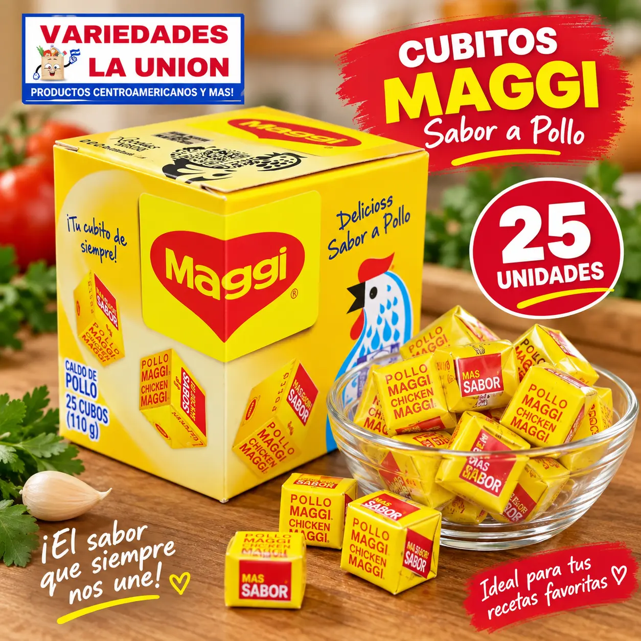 CAJA DE CUBITOS MAGGI - 25 UNIDADES seasoning cubes