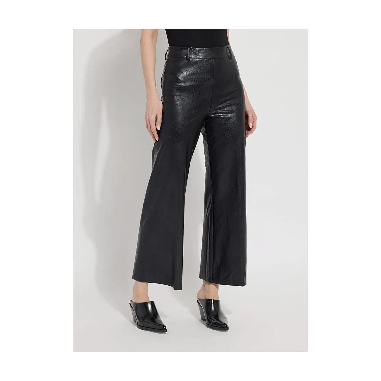 Lysse New York High-Waist Vegan Leather Wide Leg Pant