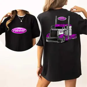 Peterbilt Highway Beast Cotton T-Shirt, Unisex Casual Classic Prints, Comfort Top, Fierce Truck Graphic, Relaxed Fit for Long Drives, Awesome Gift for Trucking Enthusiasts