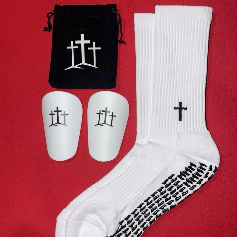 White Gripsocks + Shinguard Bundle White Gripsocks + Shinguard Bundle