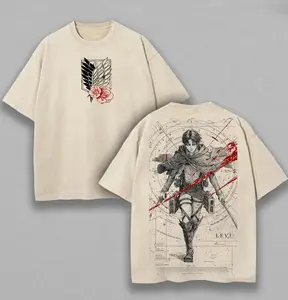 Attack on Titan Levi Ackerman Printed Unisex Washed T-Shirt