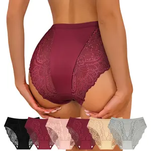 MORELECT 5/6/10 Pcs Floral Lace Panties Low Rise Women’s Underwear, Soft & Lightweight Hipster Panties, Comfy Women's Panties for Daily Wear, All Seasons