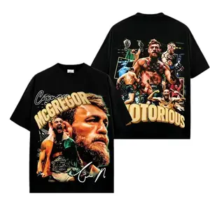 [Sale Up To 50%]UFC Conor McGregor Retro Washed Cotton Graphic Tee – Irish Legend Fighter Vintage T-Shirt, Oversized UFC Streetwear Shirt, Combat Sports Fan Merch, MMA Fighter Gift, Unisex Casual Fashion Top, Fight Night Apparel fit t-shirt