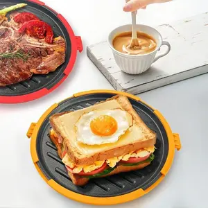 Multicolor Silicone Microwave Sandwich Maker Tray, Omelet Maker, No Power Needed, Dishwasher Safe, Portable for Travel, Home Use, Essential for Trips