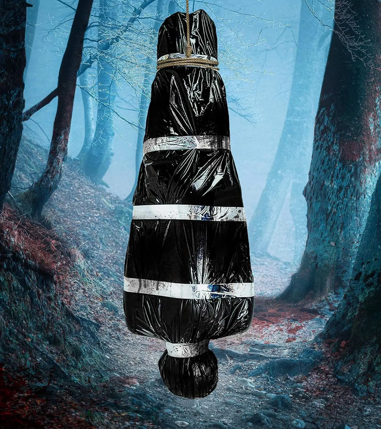 5ft Hanging Corpse Dead Victim Props Halloween Decorations Outdoor | Haunted Creepy House Halloween Decor, Scary Halloween Decorations Clearance, Outdoor Halloween Inflatables Yard Decorations
