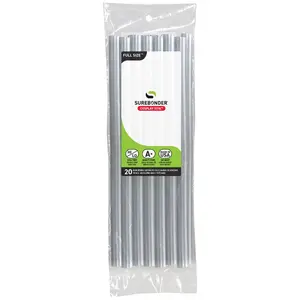 Cosplay Stik 10" Full Size Silver Hot Glue Sticks - 20 Pack