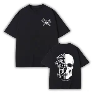 Vjikings Graphic T-Shirt – ‘Hating Me Won’t Make You Pretty’ – Bold Streetwear for Rebels & Rock Enthusiasts Top Menswear Unisex Classic Green