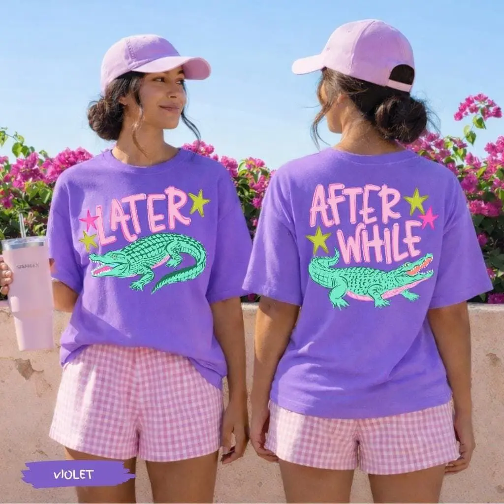 Later Gator Alligator Summer Comfort Colors® Shirt | After A While Crocodile Summer Vacation Tee Tshirt | After While Summer Beach Shirt