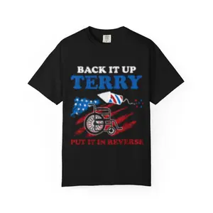 Put It in Reverse TERRY American Flag Motorcycle Graphic T-Shirt | July 4th Tee
