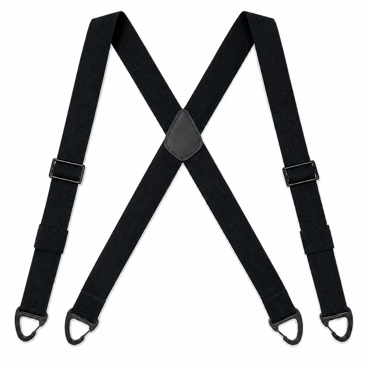 Heavy Duty Work Suspenders for Men - Premium Elastic X-Back Harness with Aviation Aluminum Hooks