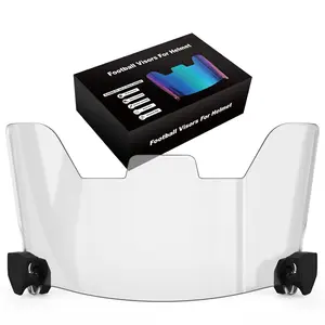 Football visor helmet shield crystalclear polycarbonate face protection for youth adult fits riddellschuttxenithvicis helmets uvresistant sports lacrosse gear sports outdoors