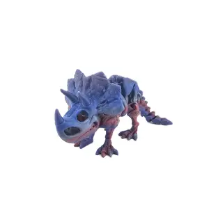 Prospect 3D - The Bone Yard - Large Cera 4 Inches Tall Dinosaur Skeleton with Detailed Bone Structure and Playful Grin for Dino Enthusiasts