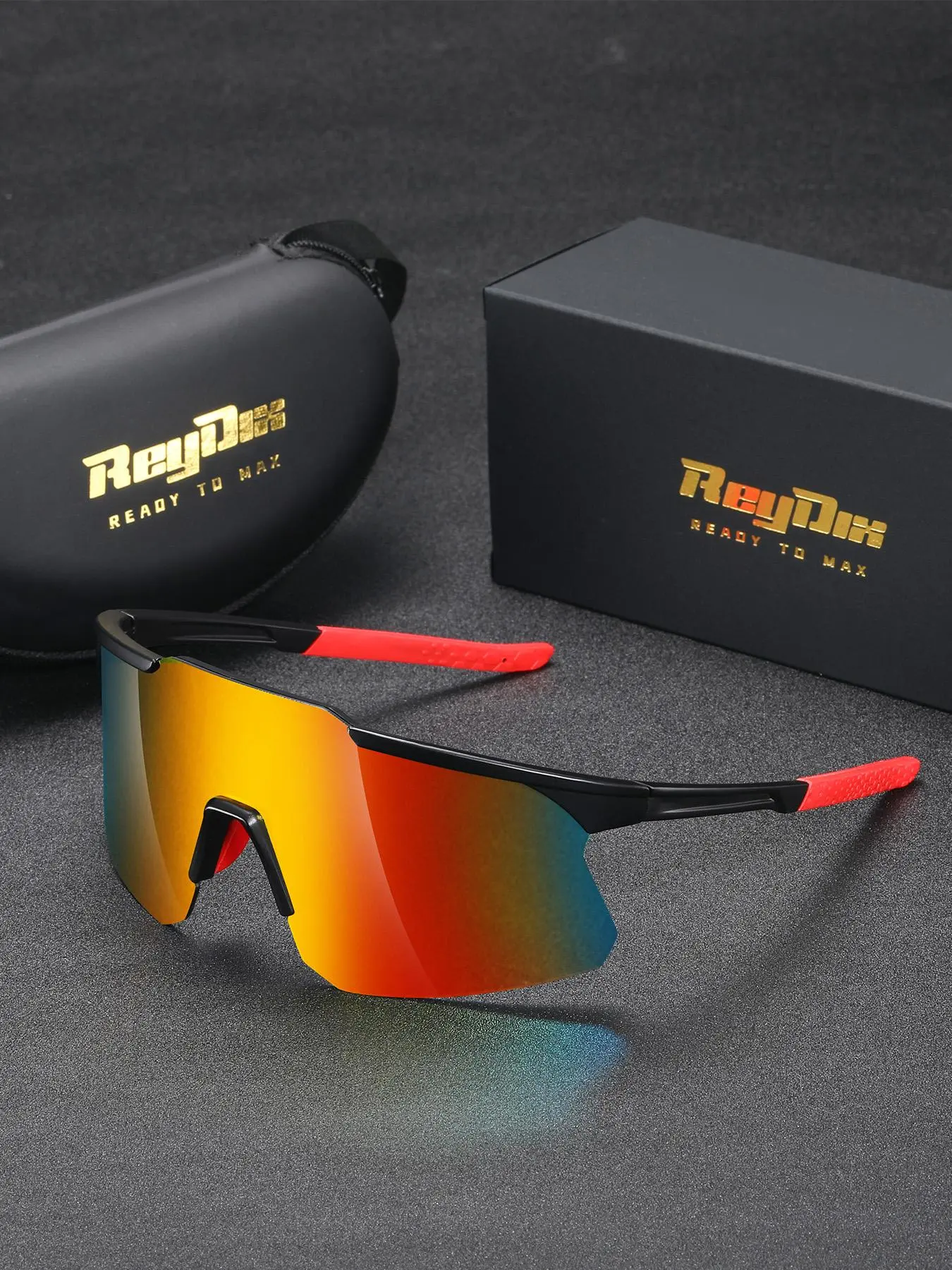 1 Piece Reydix Unisex Shield Half Frame Sunglasses Exudes refinement UV400 High Quality Sunglasses