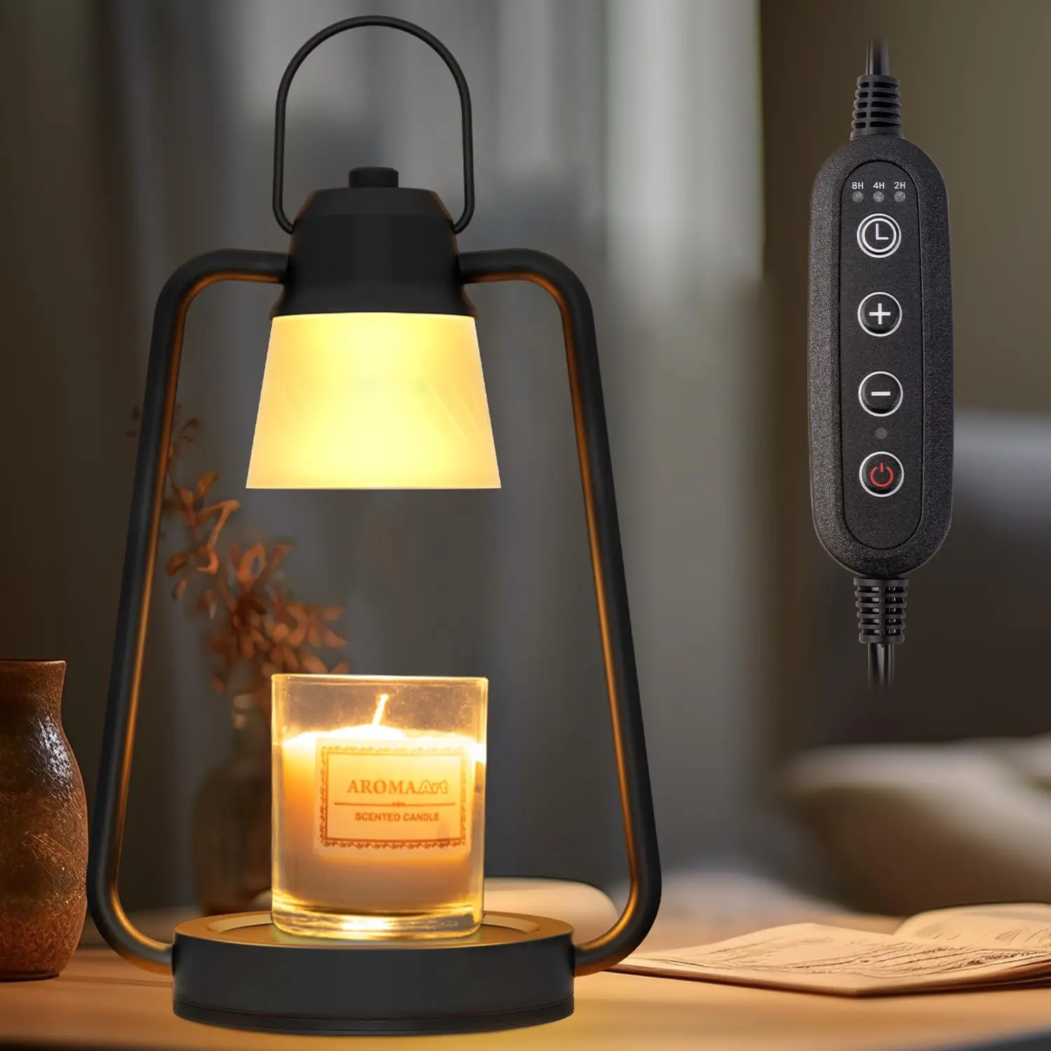 Candle Warmer Lamp,Dimmable Wax Melts Warmer  for Scented Candles, With 2 * 50W Bulbs - Home Decor Fragrancelamp