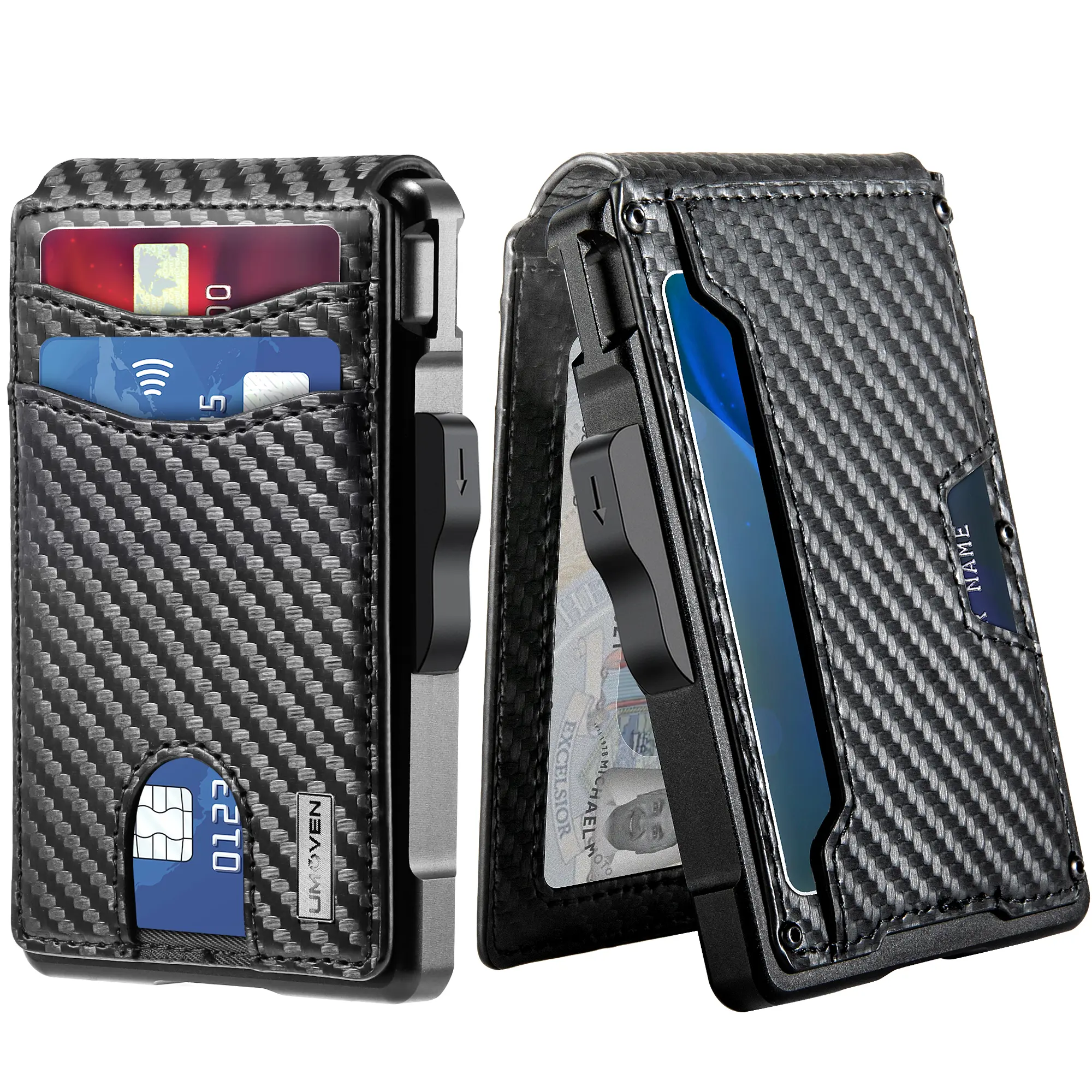 umoven Wallet for Men - Minimalist Bifold Wallet with RFID Protection